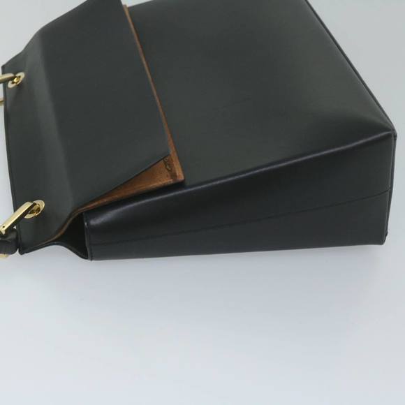 GUCCI Bamboo Hand Bag Leather Black 001 3444 1887 Auth 61693 - Picture 4 of 16